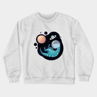 Dinosaur in space Crewneck Sweatshirt